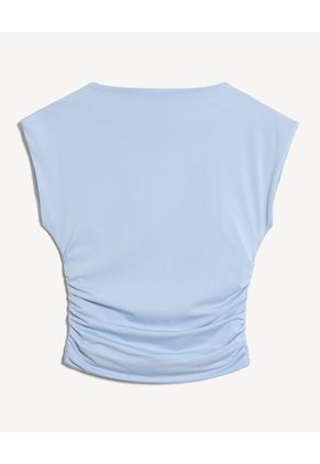 Camiseta Para Mujer Manga Corta Cuello Redondo Color Azul Marca Seven Seven #28096530
