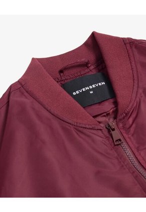 Chaqueta Bomber Con Cremallera  Para Hombre Rojo Seven Seven