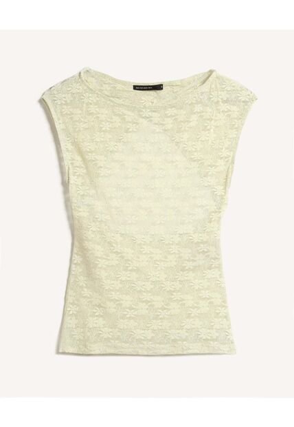 Camiseta Para Mujer Manga Corta Moda Color Amarillo Marca Seven Seven #28096487