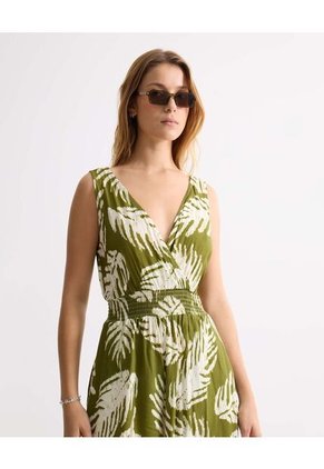 Enterizo Para Mujer Manga Sisa Color Verde Marca Seven Seven #28320439