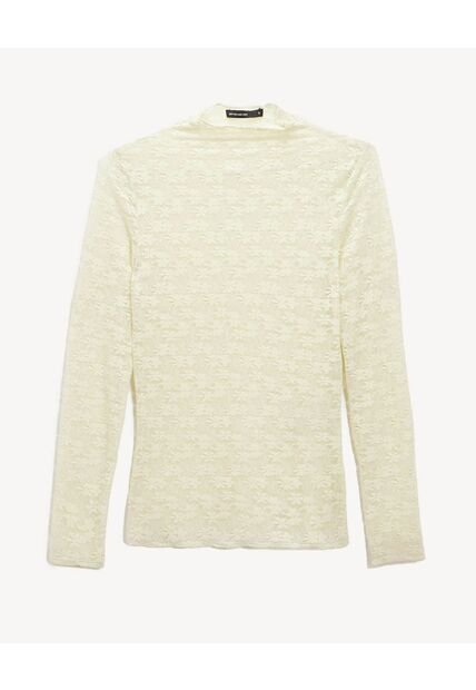 Camiseta Para Mujer Manga Larga Cuello Alto Color Amarillo Marca Seven Seven #28096491