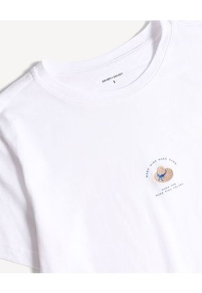 Camiseta Para Mujer Manga Corta Cuello Redondo Color Crudo Marca Seven Seven #28096546