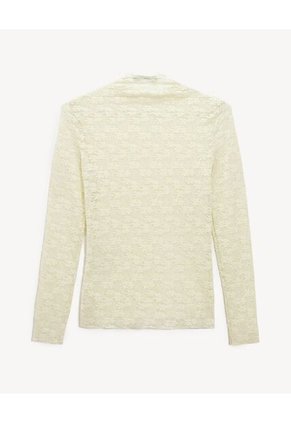 Camiseta Para Mujer Manga Larga Cuello Alto Color Amarillo Marca Seven Seven #28096491