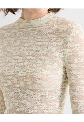 Camiseta Para Mujer Manga Larga Cuello Alto Color Amarillo Marca Seven Seven #28096491