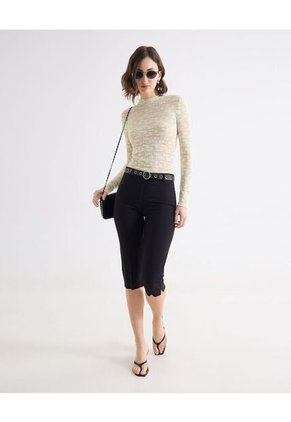 Camiseta Para Mujer Manga Larga Cuello Alto Color Amarillo Marca Seven Seven #28096491