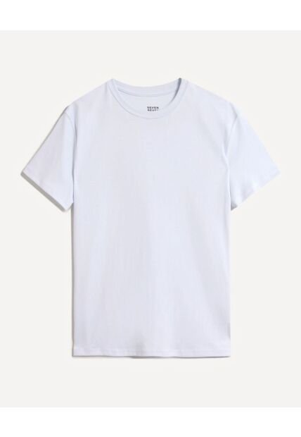 Camiseta Para Mujer Manga Corta Cuello Redondo Color Crudo Marca Seven Seven #28096516