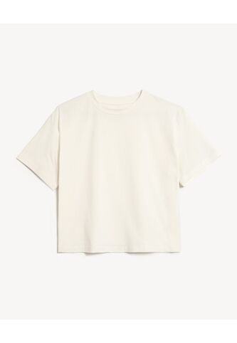 Camiseta Para Mujer Manga Corta Cuello Redondo Color Hueso Marca Seven Seven #28096570 Seven Seven