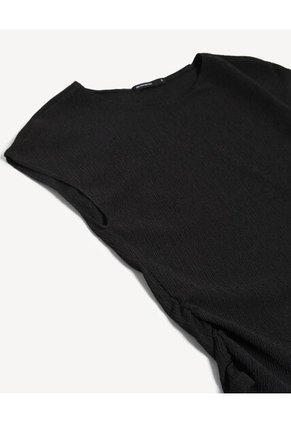 Camiseta Para Mujer Manga Corta Cuello Redondo Color Negro Marca Seven Seven #28096621