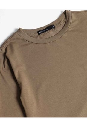 Camiseta Para Mujer Manga Larga Cuello Redondo Color Camel Marca Seven Seven #28096567