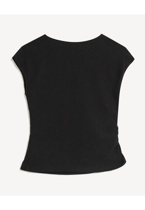 Camiseta Para Mujer Manga Corta Cuello Redondo Color Negro Marca Seven Seven #28096621