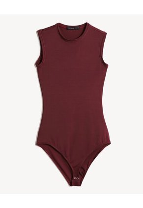 Camiseta Para Mujer Manga Sisa Moda Color Vino Marca Seven Seven #28096580