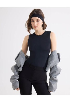 Camiseta Para Mujer Manga Sisa Moda Color Negro Marca Seven Seven #28096579