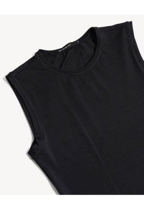 Camiseta Para Mujer Manga Sisa Moda Color Negro Marca Seven Seven #28096579