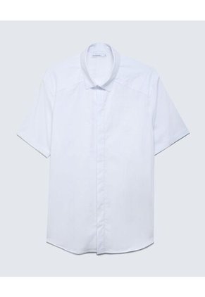 Camisa Para Hombre Manga Corta  Color Hueso Marca Seven Seven #45012085