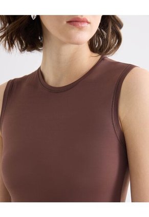 Camiseta Para Mujer Manga Sisa Moda Color Café Marca Seven Seven #28096578