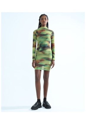 Vestido Para Mujer Manga Larga Color Verde Claro Marca Seven Seven #28171260