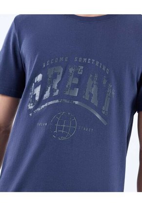 Camiseta Para Hombre Manga Corta Color Azul Oscuro Marca Seven Seven #45092628