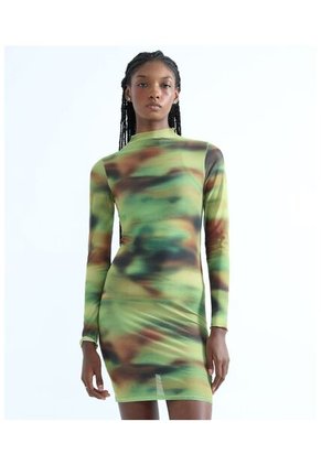 Vestido Para Mujer Manga Larga Color Verde Claro Marca Seven Seven #28171260