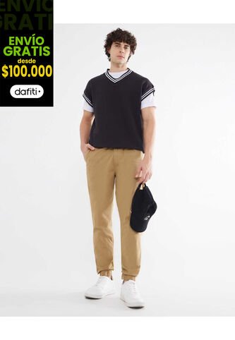 Pantalon Para Hombre Jogger Color Cafe Claro Marca Seven Seven #45071039 Seven Seven