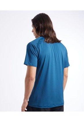 Camiseta Manga Corta Hombre Seven Poliéster Azul 45091982-50718