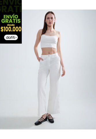 Pantalon Para Mujer  Color Marfil Marca Seven Seven #28071751 Seven Seven