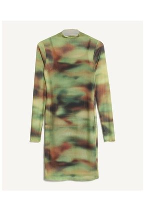 Vestido Para Mujer Manga Larga Color Verde Claro Marca Seven Seven #28171260