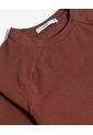 Camiseta Cropped Beisbolera  Para Mujer Café Seven Seven de Seven Seven