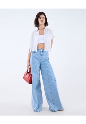 Blusa Para Mujer Manga Corta Color Marfil Marca Seven Seven #28123975