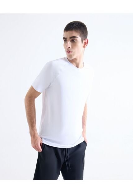 Camiseta Deportiva Manga Corta  Para Hombre Blanco Seven Seven