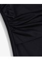 Top Drapeado Asimétrico  Para Mujer Negro Seven Seven de Seven Seven