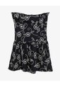Vestido Strapless Bordado Floral  Para Mujer Negro Seven Seven de Seven Seven
