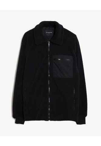Chaqueta Afelpada Con Bolsillos  Para Hombre Negro Seven Seven Seven Seven
