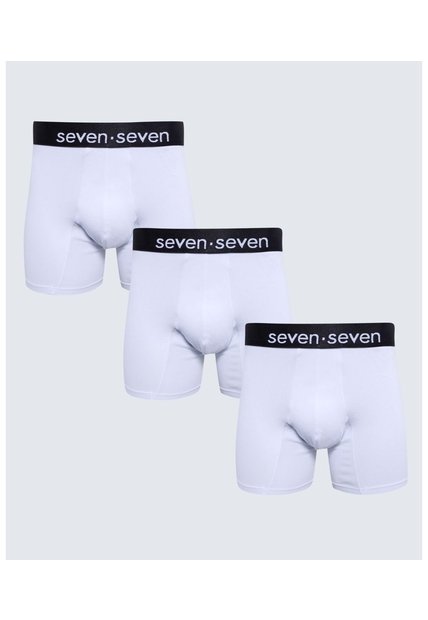 Pack X 3 Bóxer Medio X3 Para Hombre Blanco Seven Seven