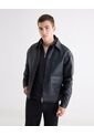 Chaqueta Harrington En Pu  Para Hombre Negro Seven Seven de Seven Seven