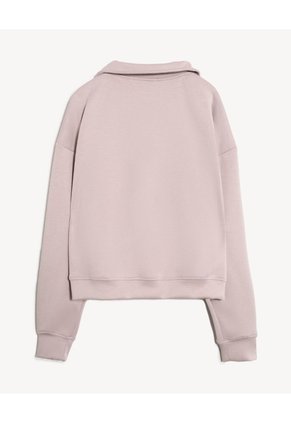 Buzo Cuello Tipo Polo Half Zipper  Para Mujer Taupe Seven Seven