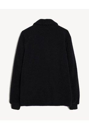Chaqueta Afelpada Con Bolsillos  Para Hombre Negro Seven Seven