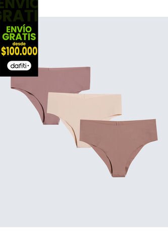 Panty Para Mujer Hipster Color Beige Marca Seven Seven #28800094 Seven Seven