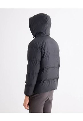 Chaqueta Puffer Con Capota  Para Hombre Negro Seven Seven