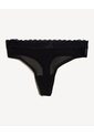 Pack Tanga X3 Con Encaje Y Malla X3 Para Mujer Negro Seven Seven de Seven Seven