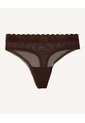 Pack Tanga X3 Con Encaje Y Malla X3 Para Mujer Negro Seven Seven de Seven Seven