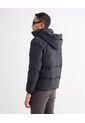Chaqueta Puffer Con Capota  Para Hombre Negro Seven Seven de Seven Seven