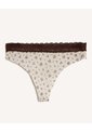Pack Tanga X3 Con Encaje Y Malla X3 Para Mujer Negro Seven Seven de Seven Seven