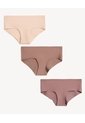 Pack Hipster X3 Sin Costura Corte Invisible X3 Para Mujer Taupe Seven Seven de Seven Seven