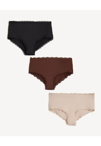 Pack Cachetero X3 Con Encaje X3 Para Mujer Negro Seven Seven Seven Seven