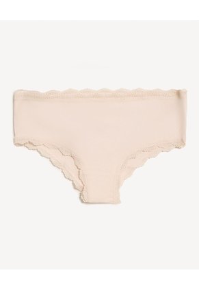 Pack Hipster X3 Con Encaje X3 Para Mujer Crema Seven Seven