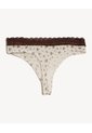 Pack Tanga X3 Con Encaje Y Malla X3 Para Mujer Negro Seven Seven de Seven Seven