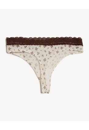 Pack Tanga X3 Con Encaje Y Malla X3 Para Mujer Negro Seven Seven