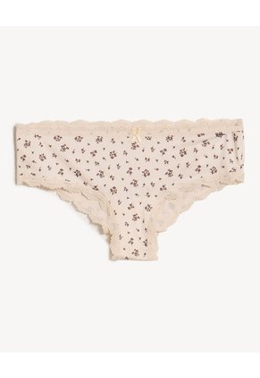 Pack Hipster X3 Con Encaje Y Lazo X3 Para Mujer Crema Seven Seven