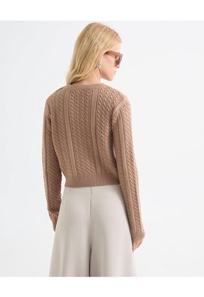 Saco Para Mujer Cuello Redondo Color Camel Marca Seven Seven #28330662