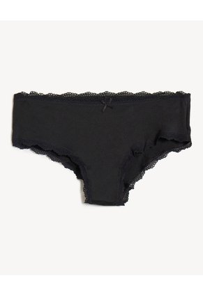 Pack Hipster X3 Con Encaje Y Lazo X3 Para Mujer Crema Seven Seven